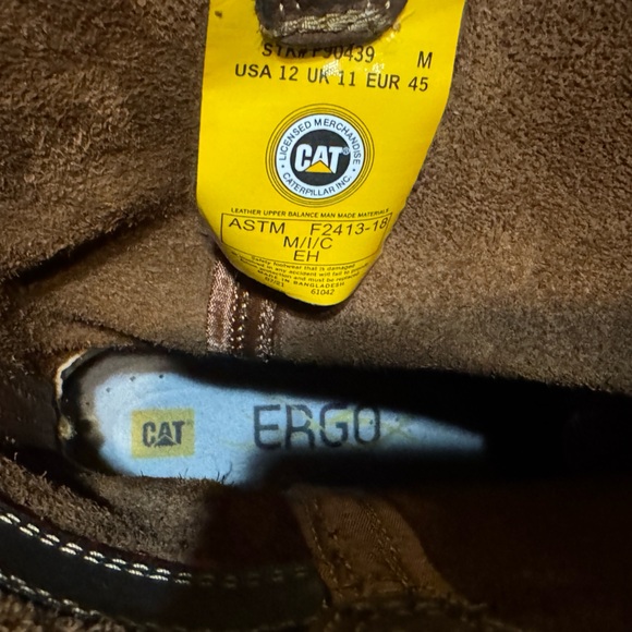 CAT Men's 12 Wellston Pull On Work Boot Steel Toe Caterpillar #PH90439 OSHA - Picture 4 of 5